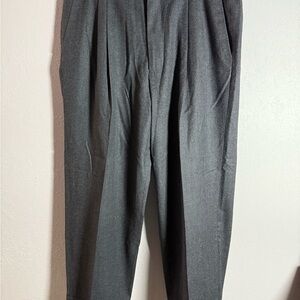 Men’s 36x32 Gray Dei Davico Wool Formal Cocktail Business Flat Front Dress Pants